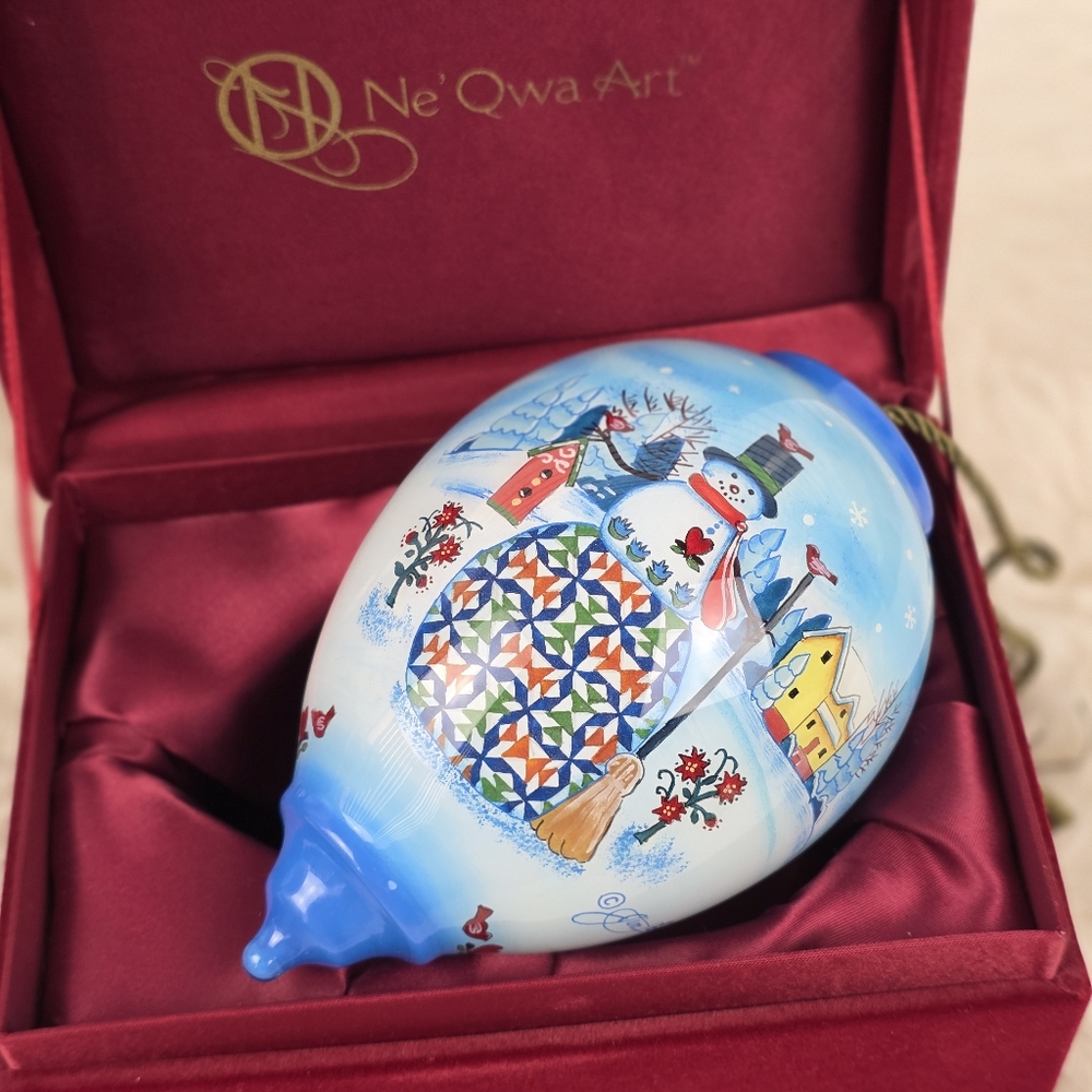 Ne'Qwa Art Snowman Ornament Jim Shore Artist